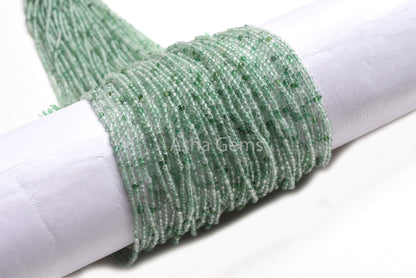 Beautiful AAA Green Strawberry Quartz Micro Cut Faceted Beads 2 mm Natural Strawberry Machine Cut Rondelle Gemstone Beads Jewelry Craft SALE