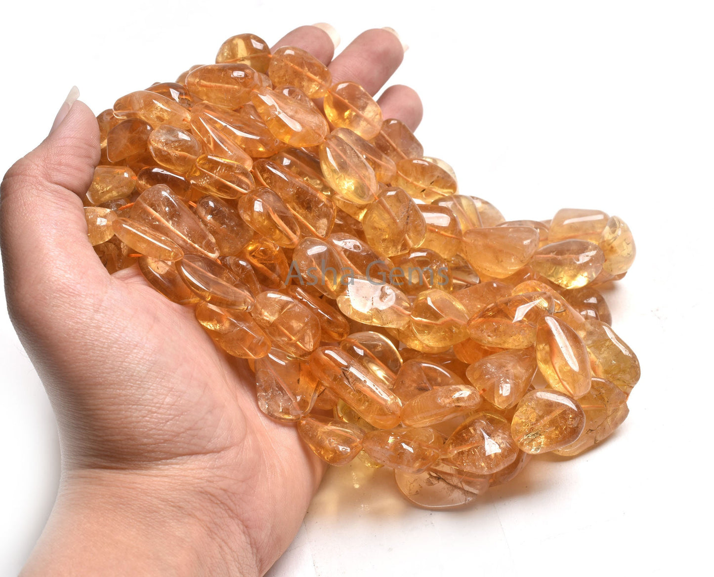 Beautiful Yellow Citrine Quartz Smooth Nugget Gemstone Beads, Natural Citrine Plain Handmade  Uneven Tumble Beads, Citrine Bead Jewelry SALE