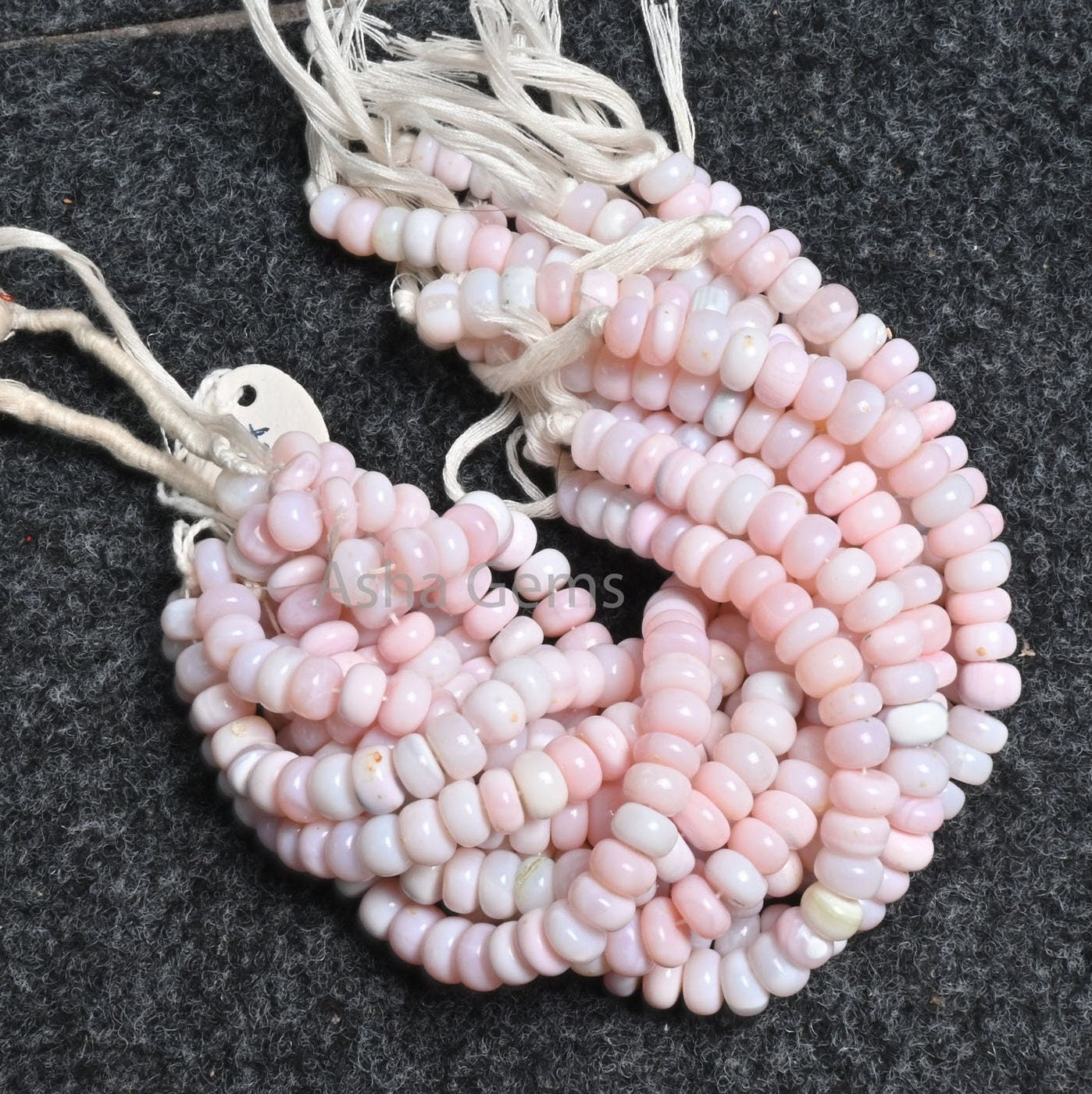 Beautiful Light Pink Opal Smooth Rondelle Shape Beads,8-9 mm Fine Shaded Pink Opal Plain Handmade Gemstone Opal Beads Jewelry Necklace Craft