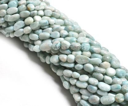 Beautiful Blue Amazonite Smooth Tiny Nugget Shape Beads,13"Natural Amazonite Handmade Plain Nugget Straight Drill Gemstone Bead Jewelry SALE