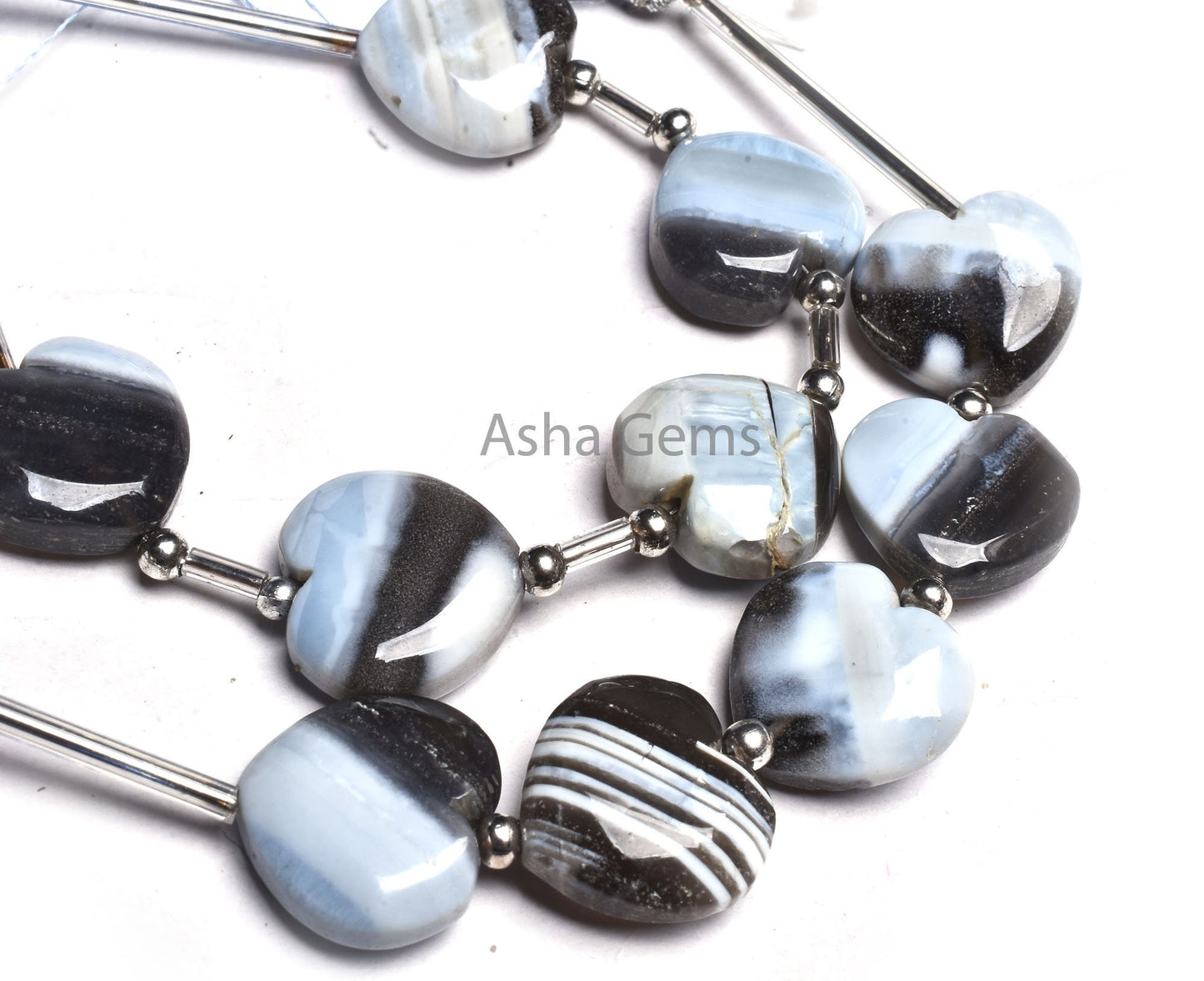 15 mm Blue Boulder Opal Carved Heart Shape smooth Beads, Boulder Opal fancy Carving Heart Straight Drill Beads, Blue Opal Bead Jewelry Craft