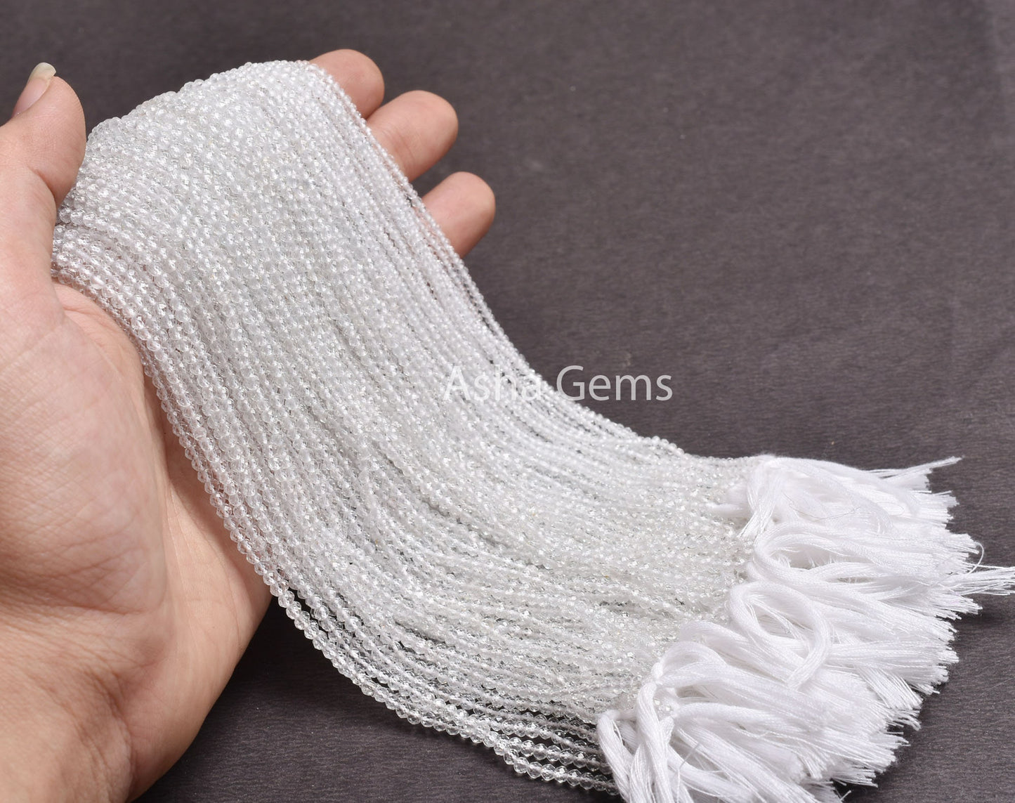 AAA Quality Natural Topaz Machine Cut Tiny Rondelle Beads,2mm,2.75 mm White Topaz Micro Cut Gemstone Beads,13" Real Topaz Bead Jewelry Craft