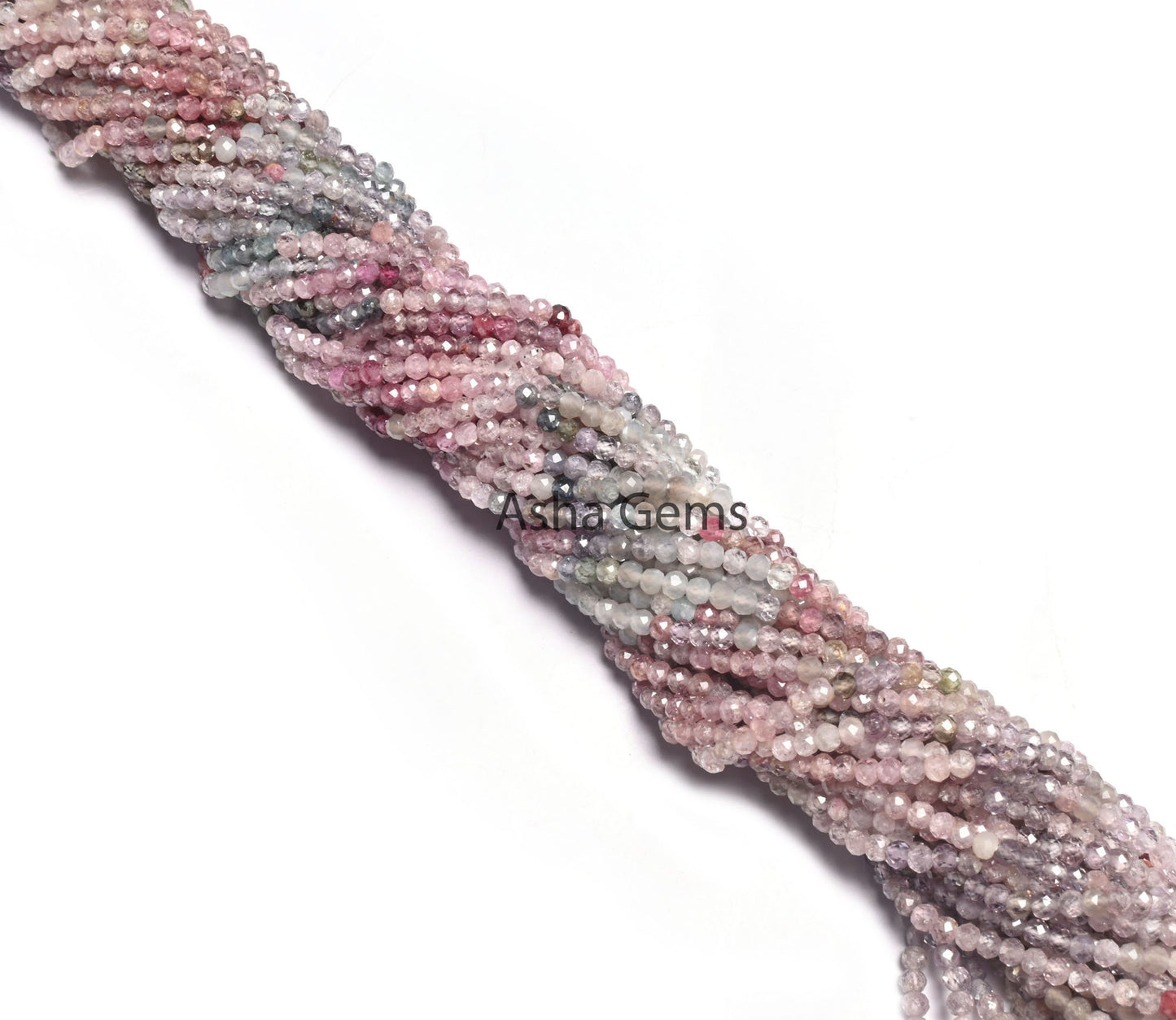 Real Multi Spinel Machine Cut Faceted Gemstone Tiny Beads,2.8 mm natural Spinel Micro Cut Rondelle Beads, Shaded Spinal Beads Jewelry Crafts