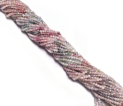Real Multi Spinel Machine Cut Faceted Gemstone Tiny Beads,2.8 mm natural Spinel Micro Cut Rondelle Beads, Shaded Spinal Beads Jewelry Crafts