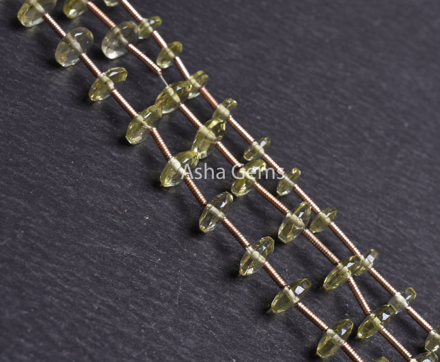 Beautiful Lemon Quartz Fancy Flat Rondelle Beads, Natural Lemon German Cut Gemstone Loose Beads,6" Lemon Quartz Beads Jewelry Making Crafts