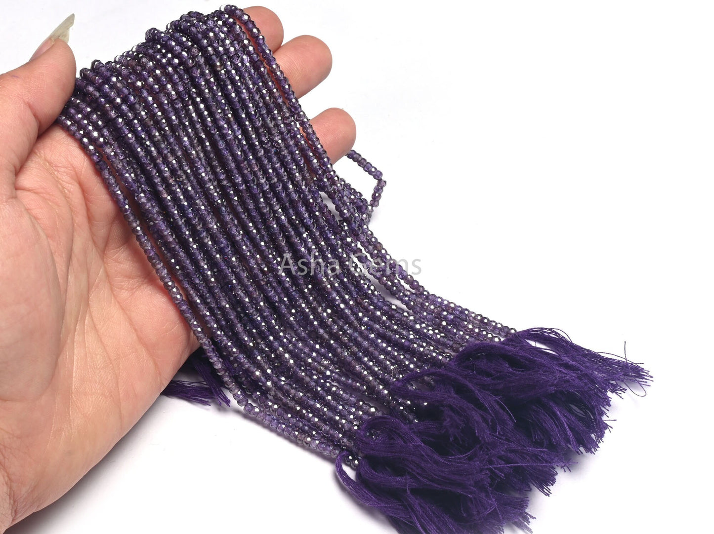 Beautiful Purple Zircon Micro Cut Beads,3mm Purple Blue Zircon Machine Cut Faceted Rondelle Beads,12.5" Cubic Zircon Bead Jewelry Craft SALE