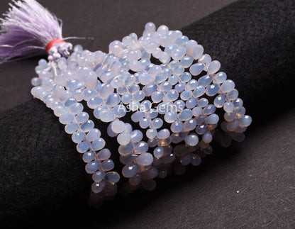 Beautiful Lavender Quartz Faceted Drop Shape Beads,8" Light Purple Lavender Quartz Teardrop Briolette Beads, Fine Lavender Quartz Beads SALE