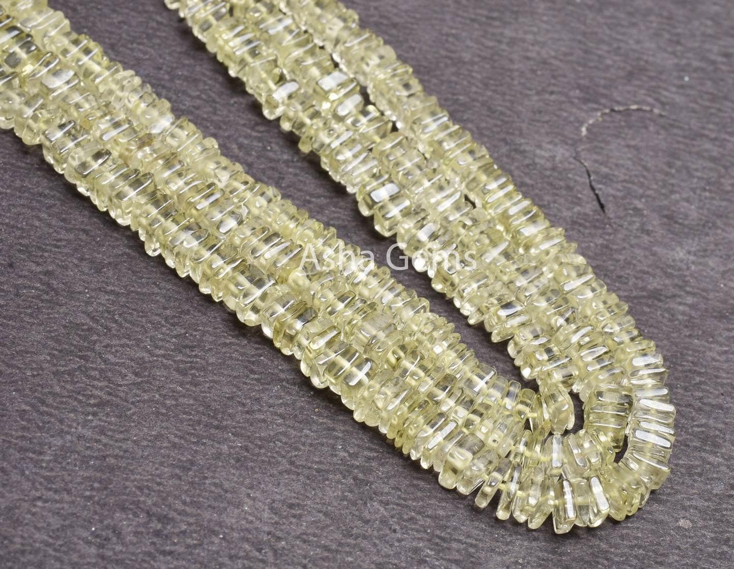 Beautiful Lemon Quartz Flat Square Shape Gemstone smooth Beads,16" Strand Natural Lemon Heishi Square Beads, Lemon Beads Jewelry Crafts SALE