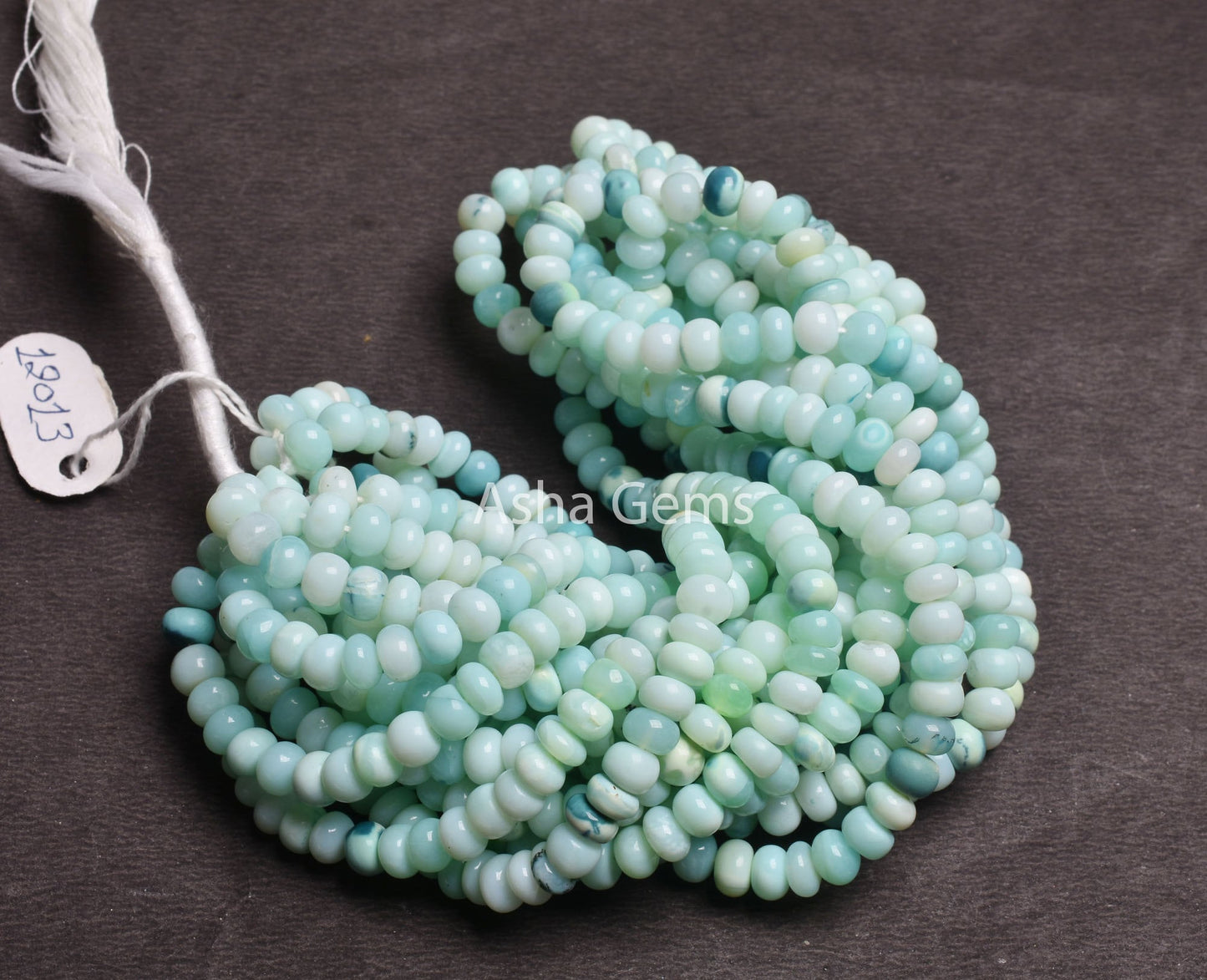 7 mm Fine Sea Green Opal Smooth Rondelle Shape Beads, Shaded Opal Plain Handmade Gemstone Roundelle Bead, Opal Beads Jewelry Handicraft SALE