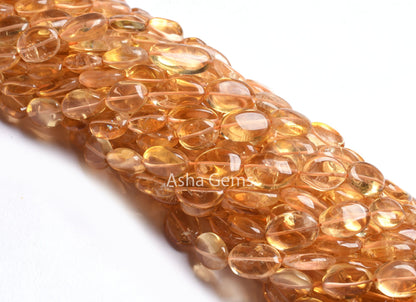 Fine Quality Natural Citrine Quartz Oval Shape Beads,13" Strand Yellow Citrine Handmade Uneven Oval Beads Gemstone Loose Bead Jewelry SALE