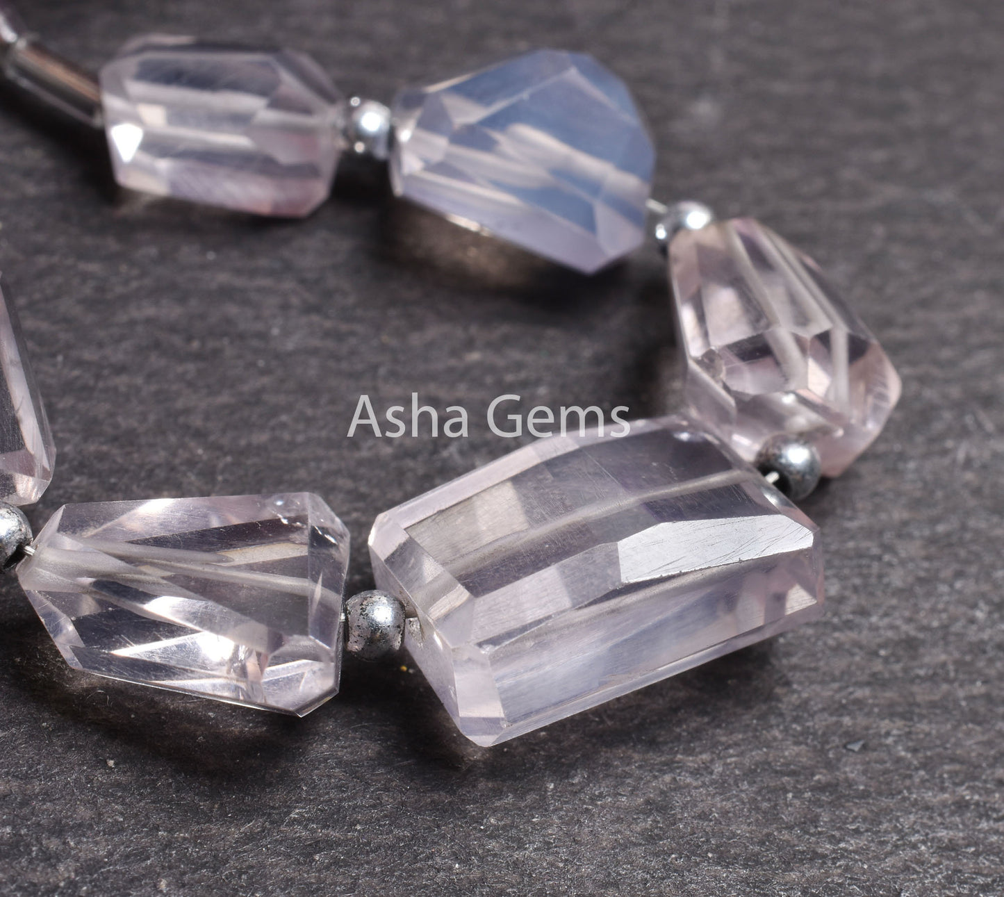 AAA Purple Lavender Quartz Faceted Nugget Gemstone Beads, Natural Lavender Quartz Beads Indian Cut Tumble Straight Drill Bead Jewelry Crafts