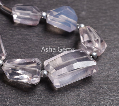AAA Purple Lavender Quartz Faceted Nugget Gemstone Beads, Natural Lavender Quartz Beads Indian Cut Tumble Straight Drill Bead Jewelry Crafts