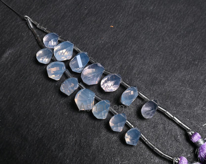 Beautiful Lavender Quartz Fancy Twisted Drop Shape Beads, Rare Purple Lavender Quartz faceted Briolette Gemstone Lavender Bead Jewelry Craft (AG 18636)