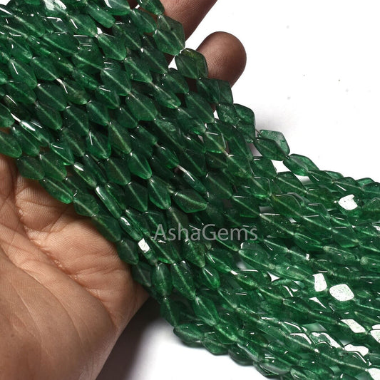 Natural Green Mica Rhombus Shape Beads,13" Strand Mica Margaj Beads, Green Mica Handmade Fancy Shape Gemstone Beads For Jewelry Making Craft