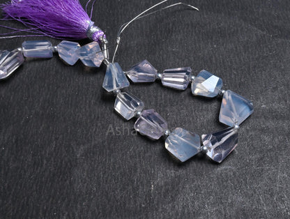 Lavender Quartz Faceted Nugget Shape Gemstone Beads, Fine Rare Purple Lavender Quartz Beads, faceted Nugget Beads Jewelry Handicrafts SALE (AG 18637)