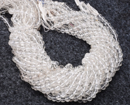 6 mm Crystal Quartz Smooth Round Ball Beads, Natural Clear Crystal Plain Round Shape Gemstone Beads, Crystal Beads Jewelry Making Craft SALE