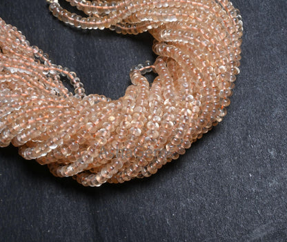 Fine Quality Citrine Quartz Smooth Rondelle Gemstone Loose Beads, Natural Yellow Citrine Plain Handmade Citrine Tiny Bead Jewelry Craft SALE (AG 12291)