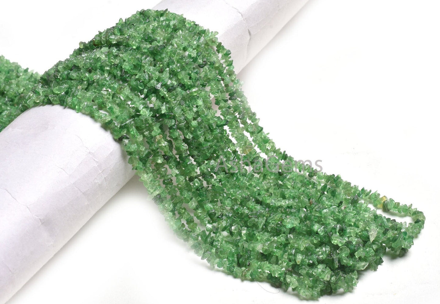 AAA Quality Tsavorite Tiny Uncut Chips smooth Beads, Natural Green Garnet Small Size Chip Gemstone Bead, Tsavorite Garnet Bead Jewelry Craft