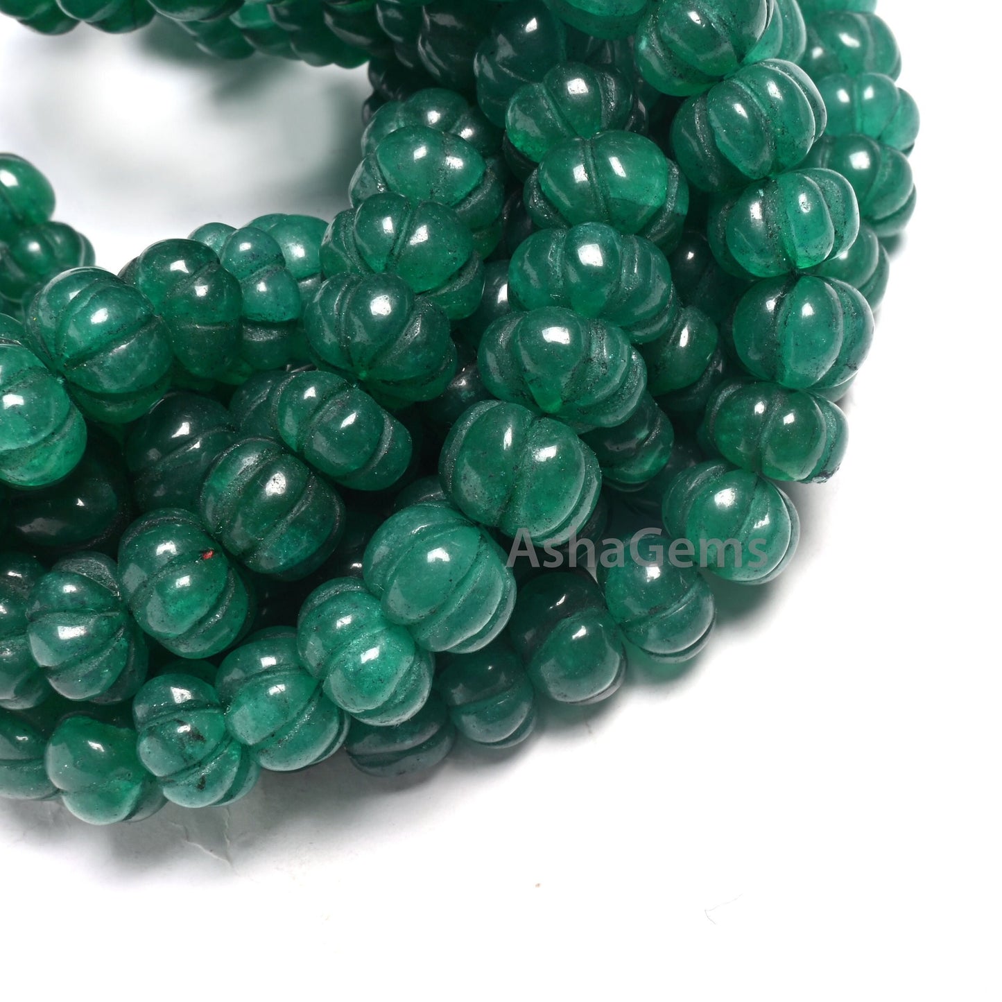 16"Strand Green Quartz Carved Pumpkin Beads, Quartz Carving Watermelon Gemstone Beads,Fine Green Quartz Handmade carve Rondelle Bead Jewelry