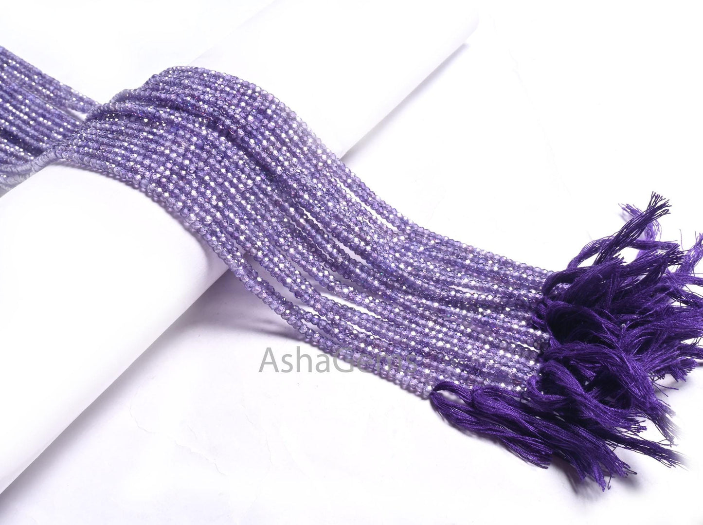 3.2 mm Beautiful Purple Blue Zircon Micro Cut Rondelle Beads,12.5" AAA Zircon Cubic Faceted machine Cut Beads,Zircon Bead Jewelry Craft SALE