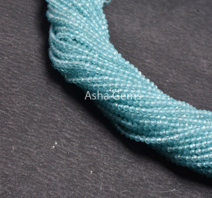 13"Strand Natural AAA Sky Apatite Micro Cut Rondelle Faceted Gemstone Beads 2 mm Sky Apatite Machine Cut Beads Apatite Bead For Jewelry SALE