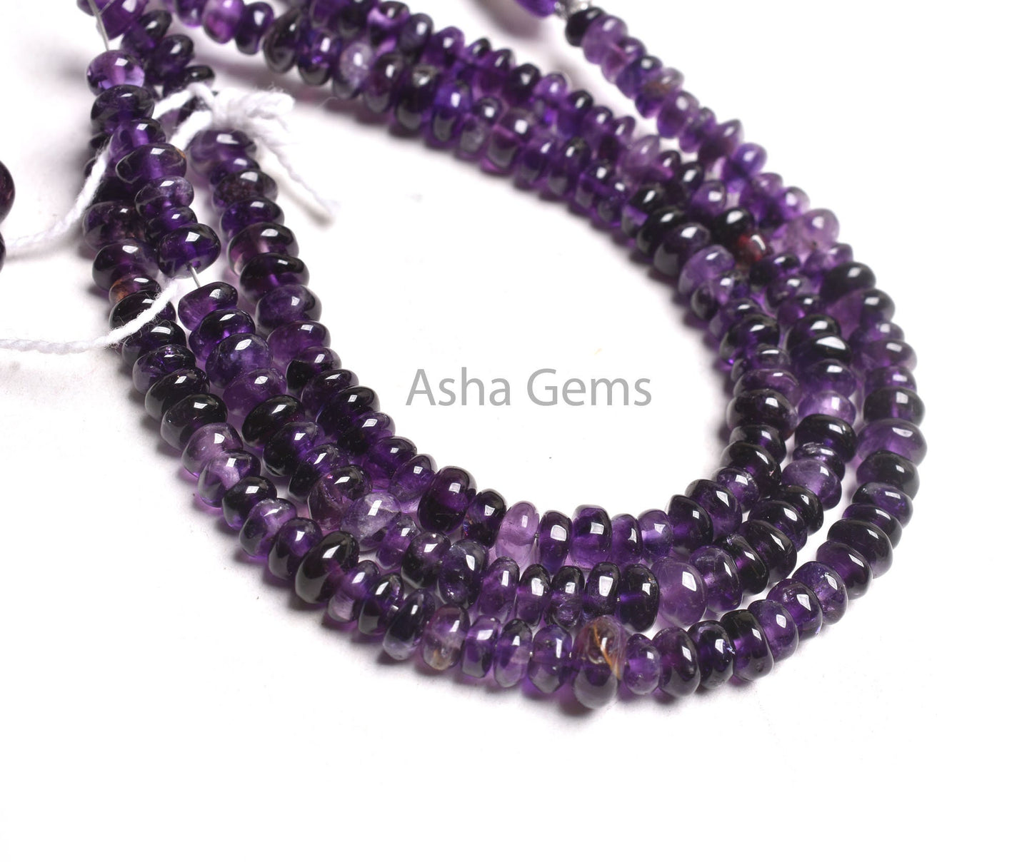 Beautiful Amethyst Smooth Rondelle Shape Beads, Natural Purple Amethyst Plain Handmade Gemstone Loose Beads Amethyst Bead Jewelry Craft SALE
