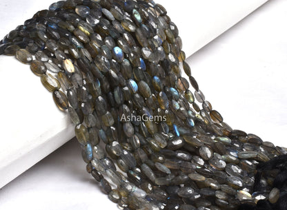 beautiful Labradorite Faceted Oval Gemstone Beads,13"Strand Natural Fire Labradorite beads Black Rainbow Handmade Uneven Oval Briolette Bead
