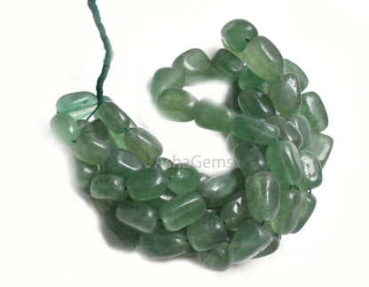 Natural Green Strawberry Quartz Smooth Nugget Shape Gemstone Beads, Strawberry Plain Uneven Big Size Nugget Tumble Bead Jewelry making Craft