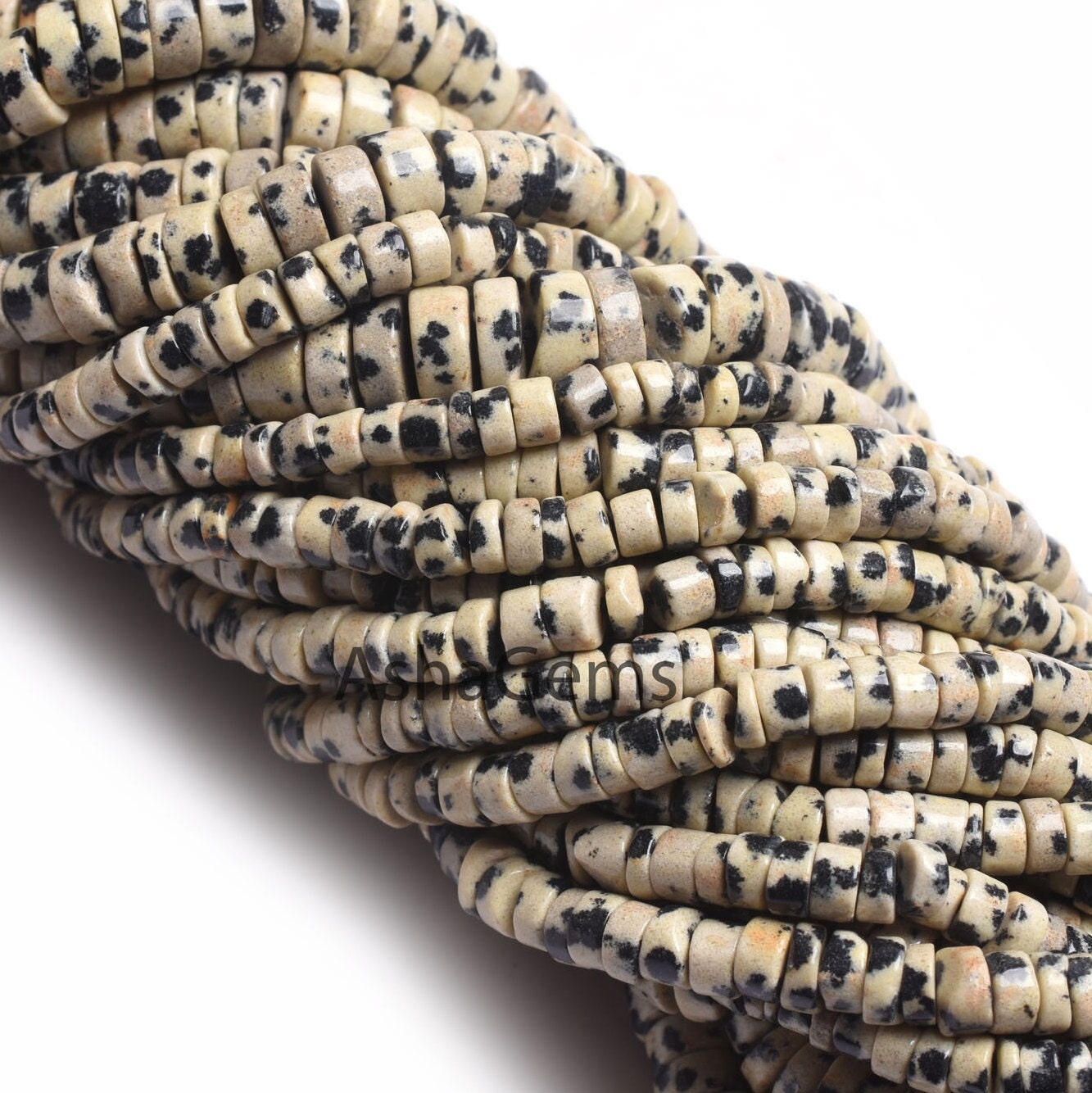 Dalmation Jasper Smooth Tyre Shape Gemstone beads,16" Strand Natural Dalmation Jasper Plain Handmade Tyre Beads, jasper beads Jewelry SALE