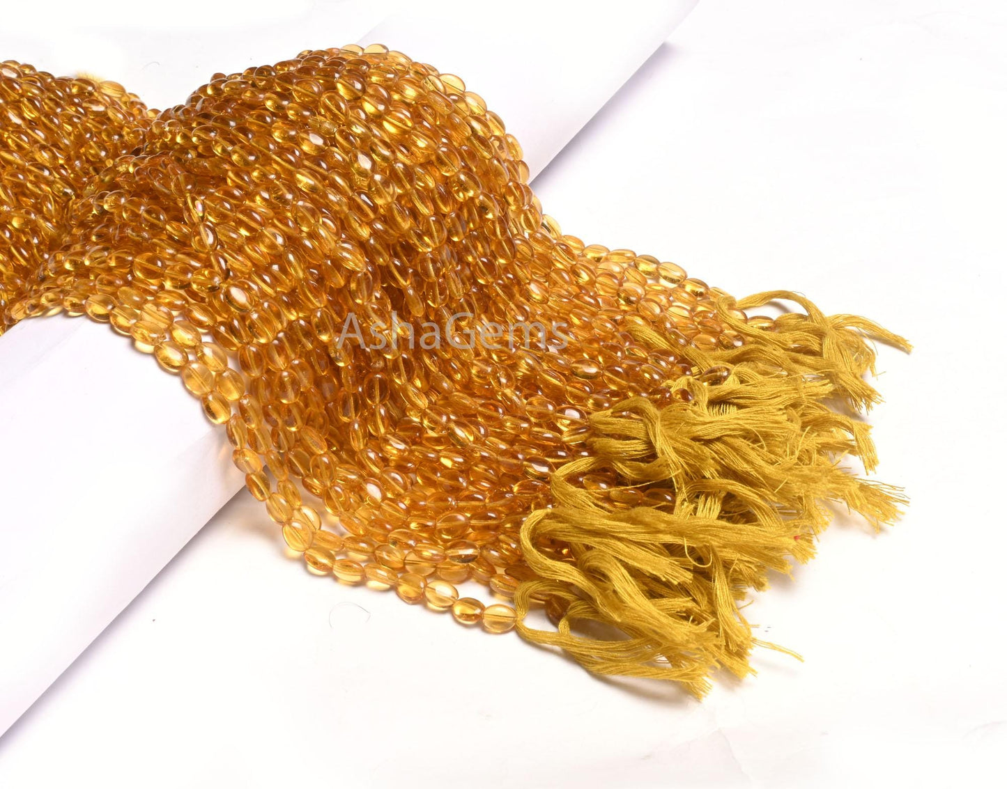 6-8 mm Fine Golden Yellow Quartz Color Hydro Smooth Oval Shape Beads,13" Strand Yellow Hydro Plain handmade Oval Beads Jewelry making Crafts