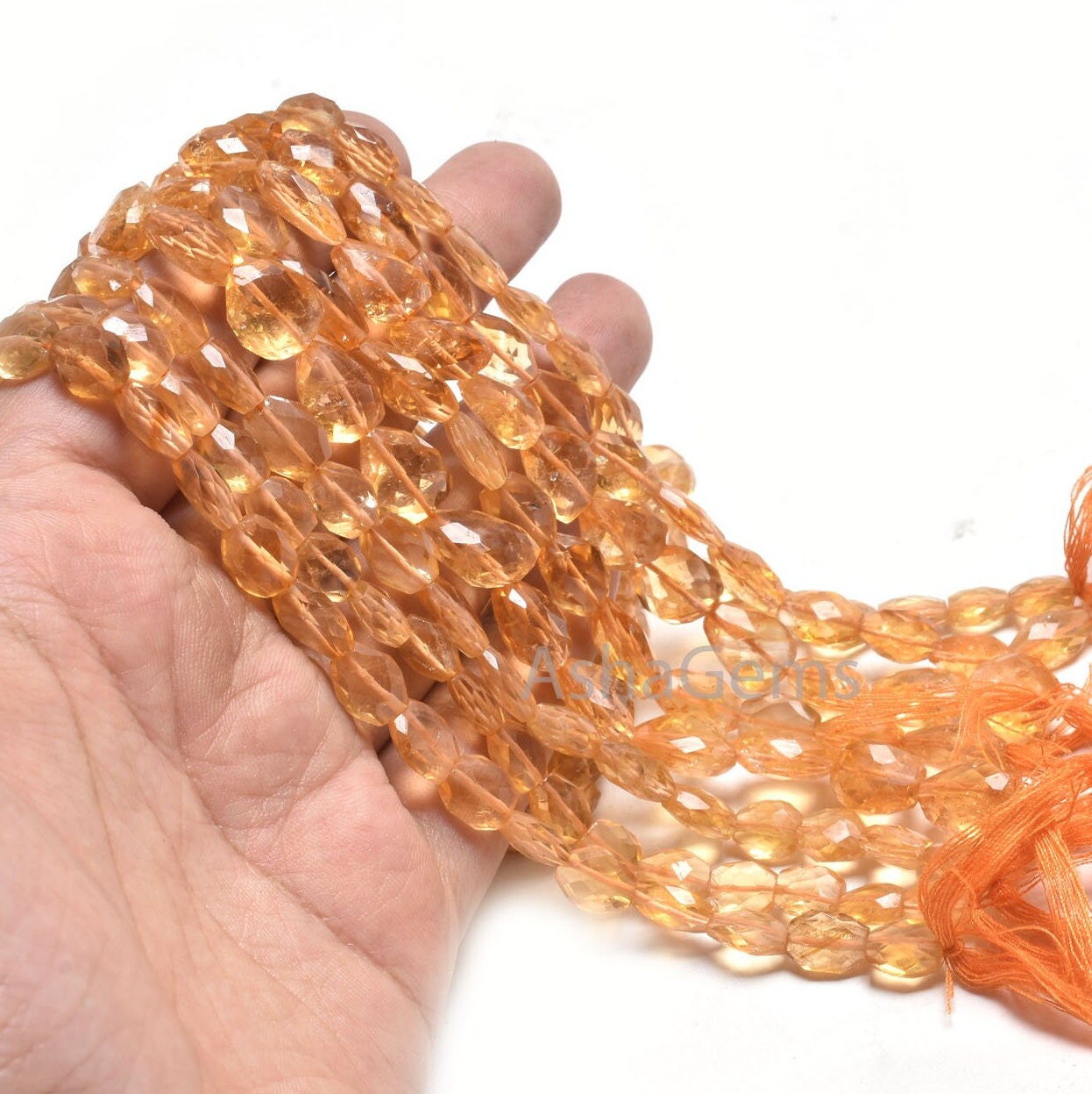 Beautiful Yellow Citrine Faceted Nugget Gemstone Beads, Fine Quality Natural Citrine Quartz Indian Hand Cut Tumble Beads Jewelry Crafts SALE