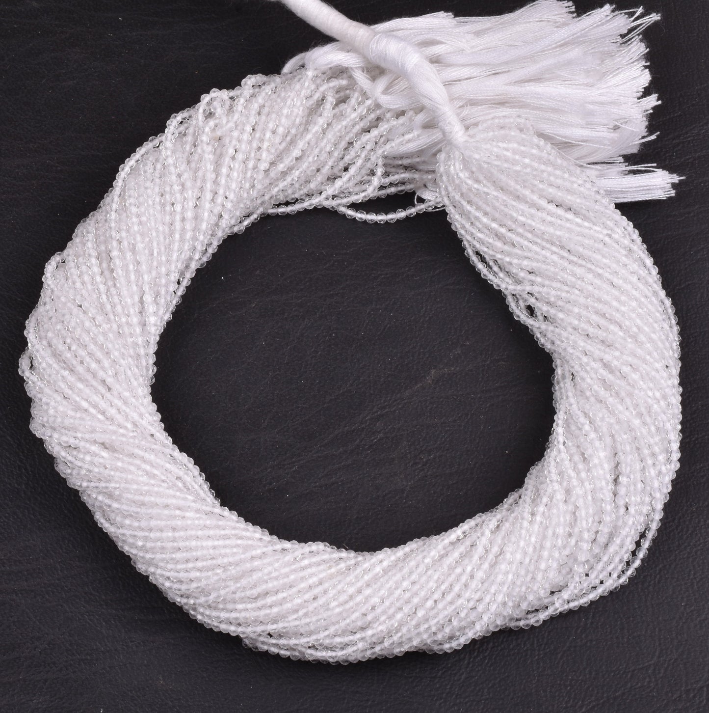 Beautiful White Natural Crystal Quartz Micro Cut Beads 2.2 mm AAA Quality Clear Crystal Faceted Rondelle Machine Cut Gemstone Bead Jewelry