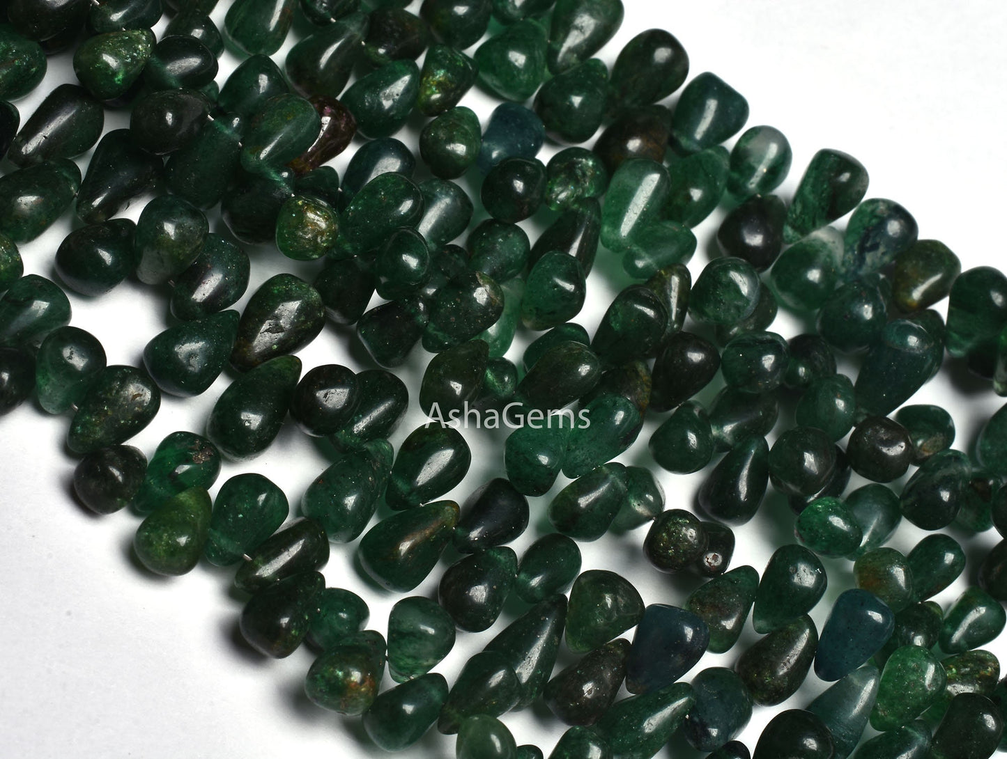 Natural Green Mica Margaj Smooth Drops Shape Beads,8" Strand Beautiful Mica Plain Handmade Teardrop Gemstone Beads, Green Mica Beads Jewelry