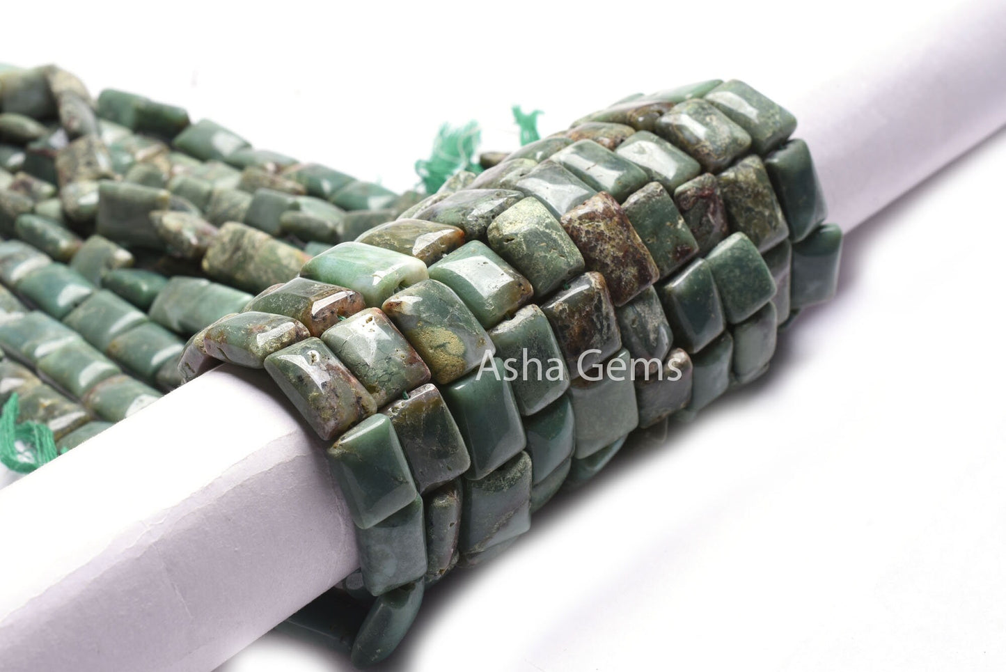 Rare Bio Green Chrysoprase Smooth Rectangle Beads,15" Strand Natural Chrysoprase Beads,Chrysoprase Fancy Chiclet Gemstone Handmade Bead SALE