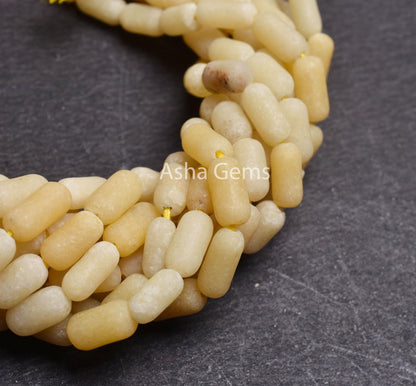 Beautiful Aventurine Smooth Cylinder Shape Beads,9" Aventurine mat Finish Plain Handmade Fancy Pipe Straight Drill Gemstone Bead SALE