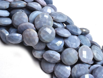Beautiful lavender Blue opal Faceted Coin Shape Gemstone Beads,8"Strand Purple Blue Opal Briolette Coin Beads Opal Faceted Bead Jewelry SALE