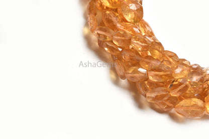 Beautiful Yellow Citrine Faceted Nugget Gemstone Beads, Fine Quality Natural Citrine Quartz Indian Hand Cut Tumble Beads Jewelry Crafts SALE
