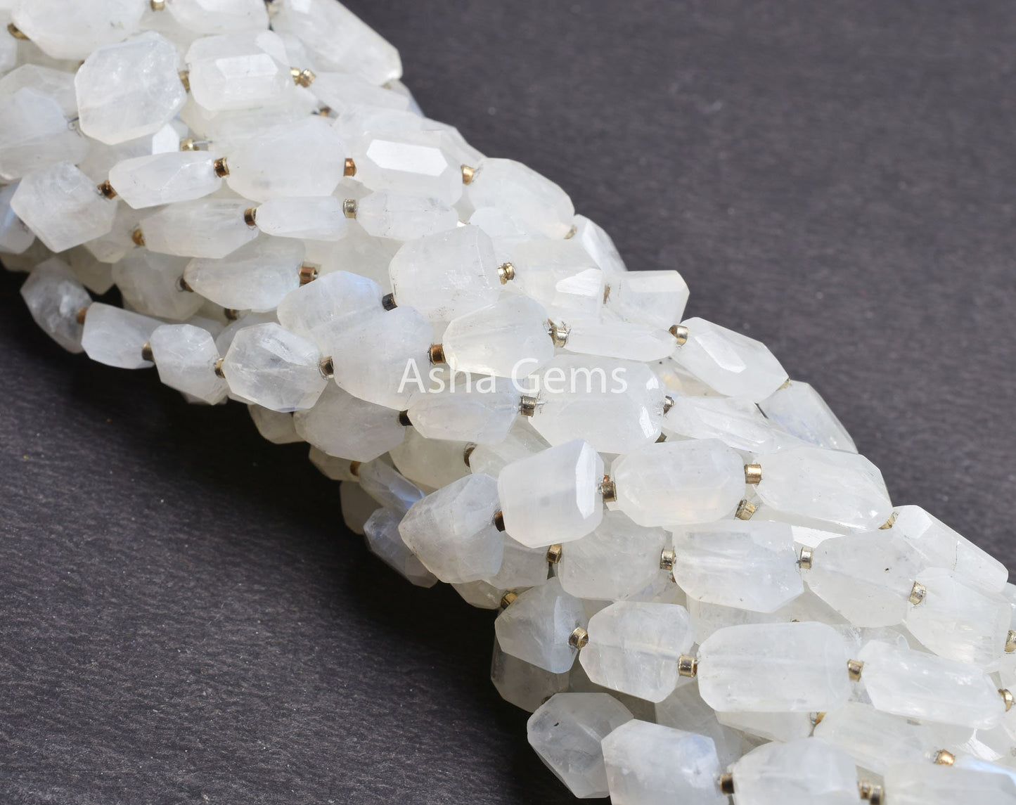 Blue Fire Rainbow Moonstone Faceted Nugget Beads, Natural Flash white Rainbow Indian Cut Nugget Gemstone Beads, Moonstone Beads Jewelry SALE
