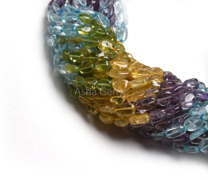 Beautiful Multi Color Gemstone Smooth Oval Shape gemstone Beads,5-8.5mm Citrine Amethyst Peridot quartz Plain Handmade Oval Beads Disco SALE
