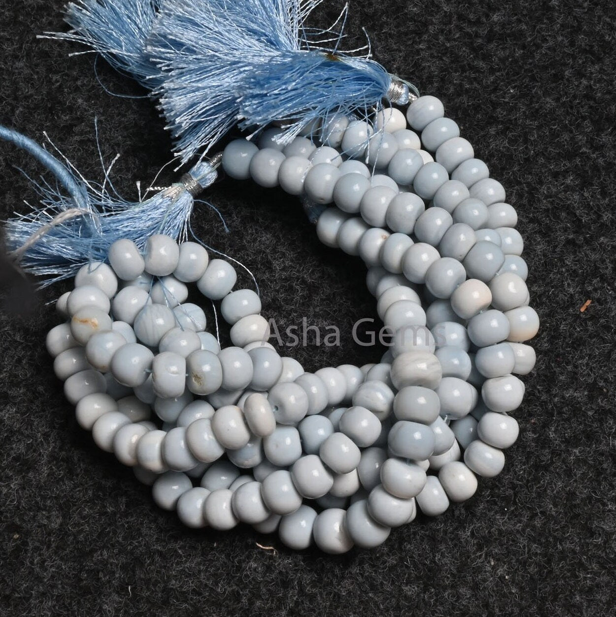 Fine Light Pigeon Blue Opal Smooth Rondelle Beads, Blue Oregon Opal Plain Handmade Gemstone Beads, Opal Beads Jewelry Making Handicraft SALE