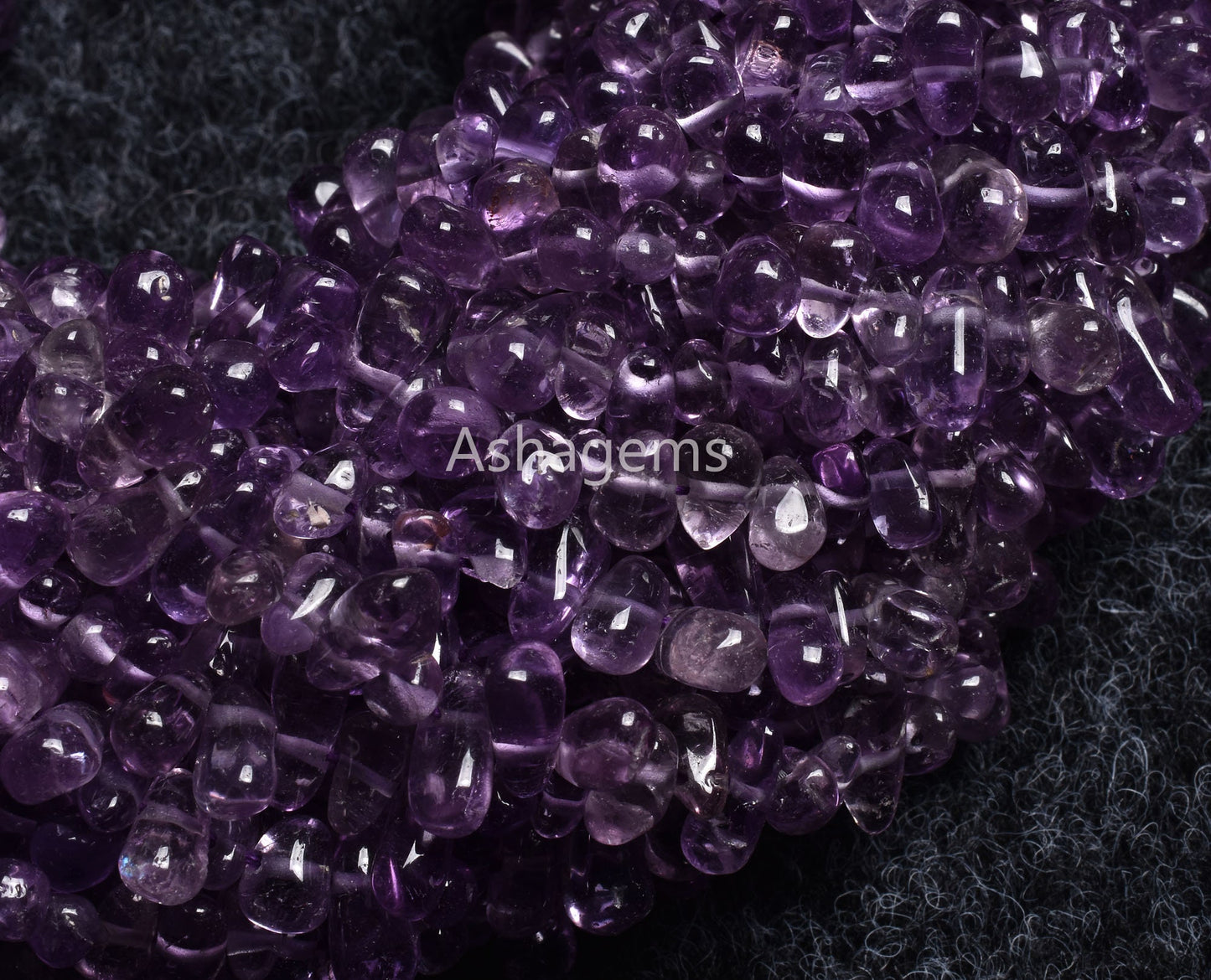 Natural Amethyst Smooth Drops Shape Beads Gemstone,13" Strand Brazil Amethyst Drops, Amethyst Side Drill Teardrop Handmade Indian Beads SALE