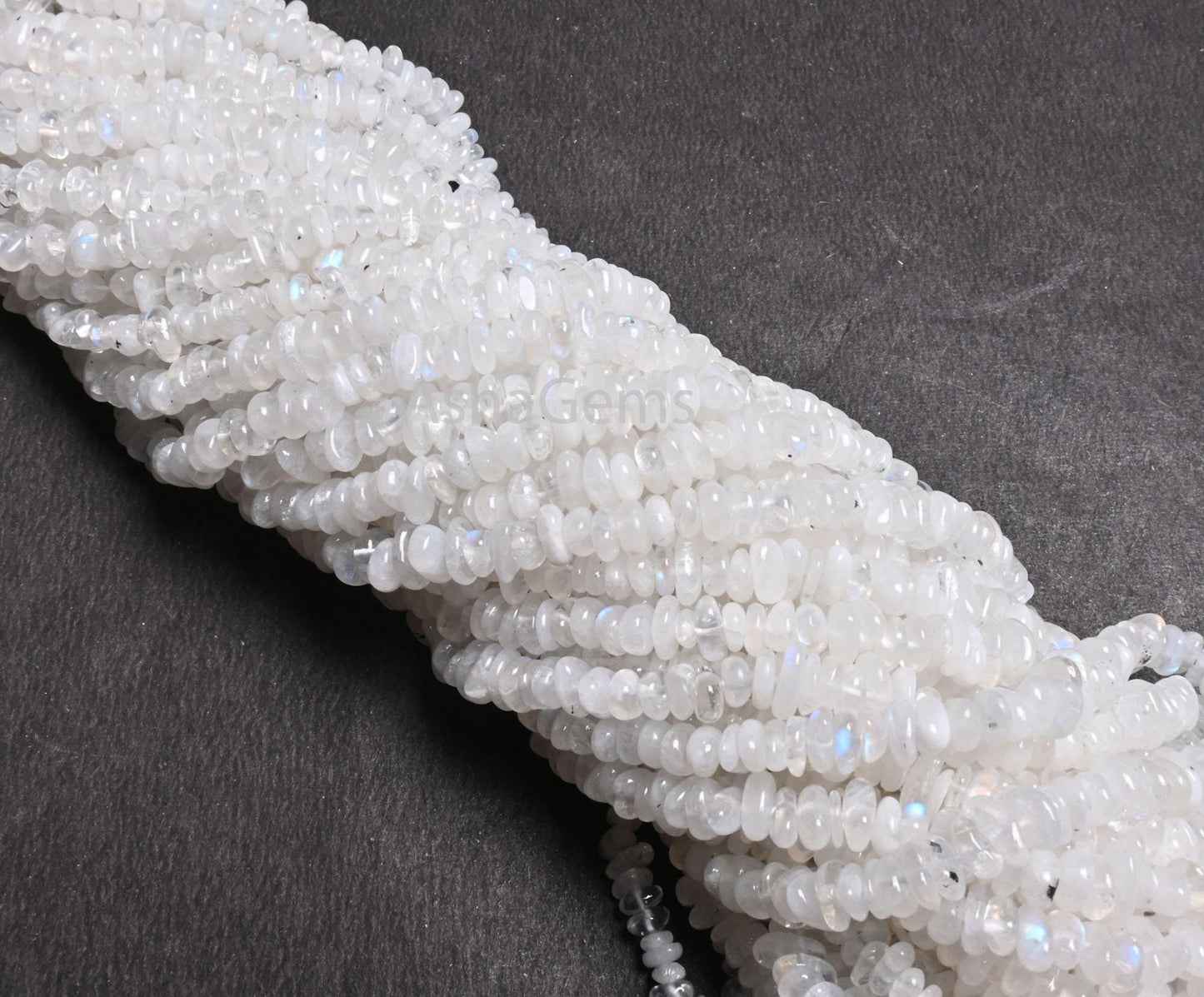 Natural blue Fire rainbow Moonstone Uncut Chip Beads, Flashy Rainbow smooth Rough Polish Beads White Rainbow Slice Uneven shape Beads Crafts