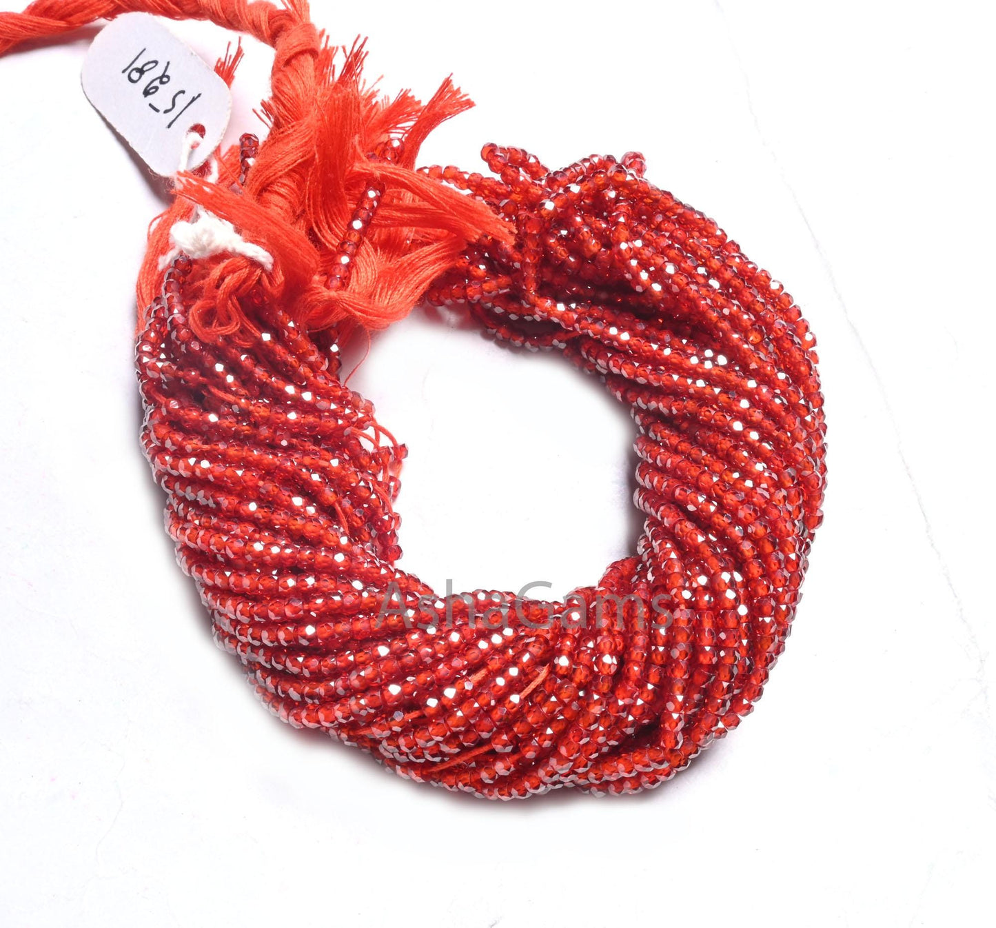 Beautiful Deep Orange Cubic Zircon Micro Cut faceted beads, 2.5 mm Orange Zircon Machine Cut Rondelle Tiny Zircon Beads Jewelry Craft SALE