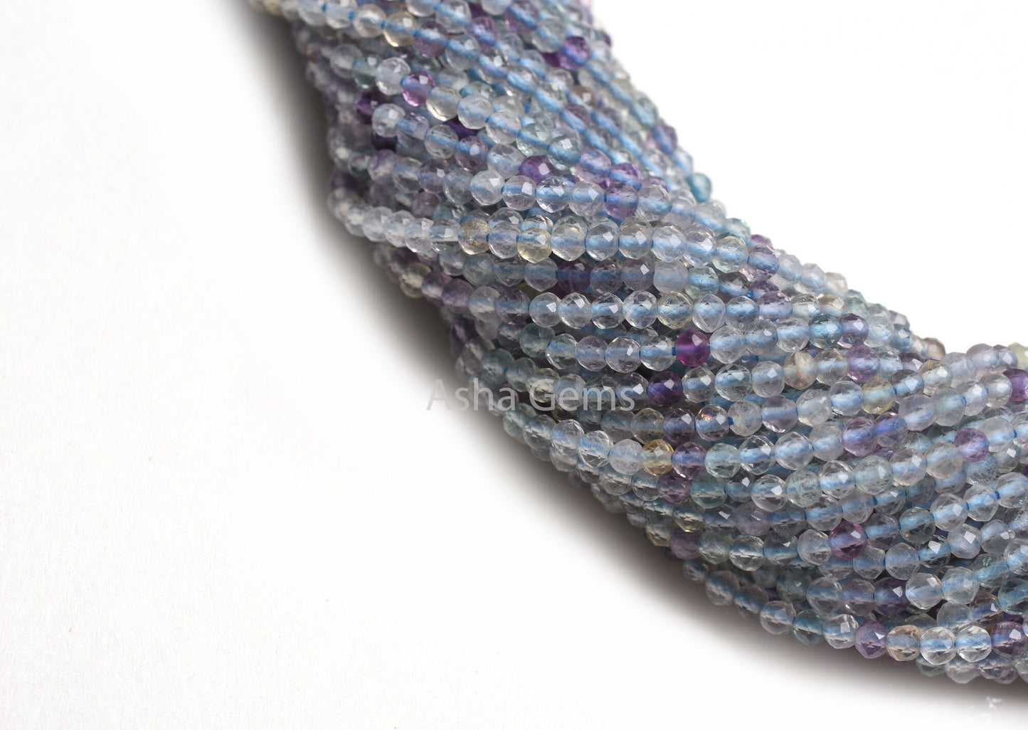 AAA Blue Fluorite Faceted Rondelle Shape Gemstone Beads,2.4 mm Natural Fluorite Micro Cut Tiny Beads Fluorite Bead Jewelry Making Craft SALE