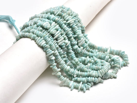 Beautiful Amazonite Uncut Chip Beads, Natural Blue Amazonite Smooth raw Rough Beads Gemstone Slice polish Big Size Uncut beads Jewelry SALE