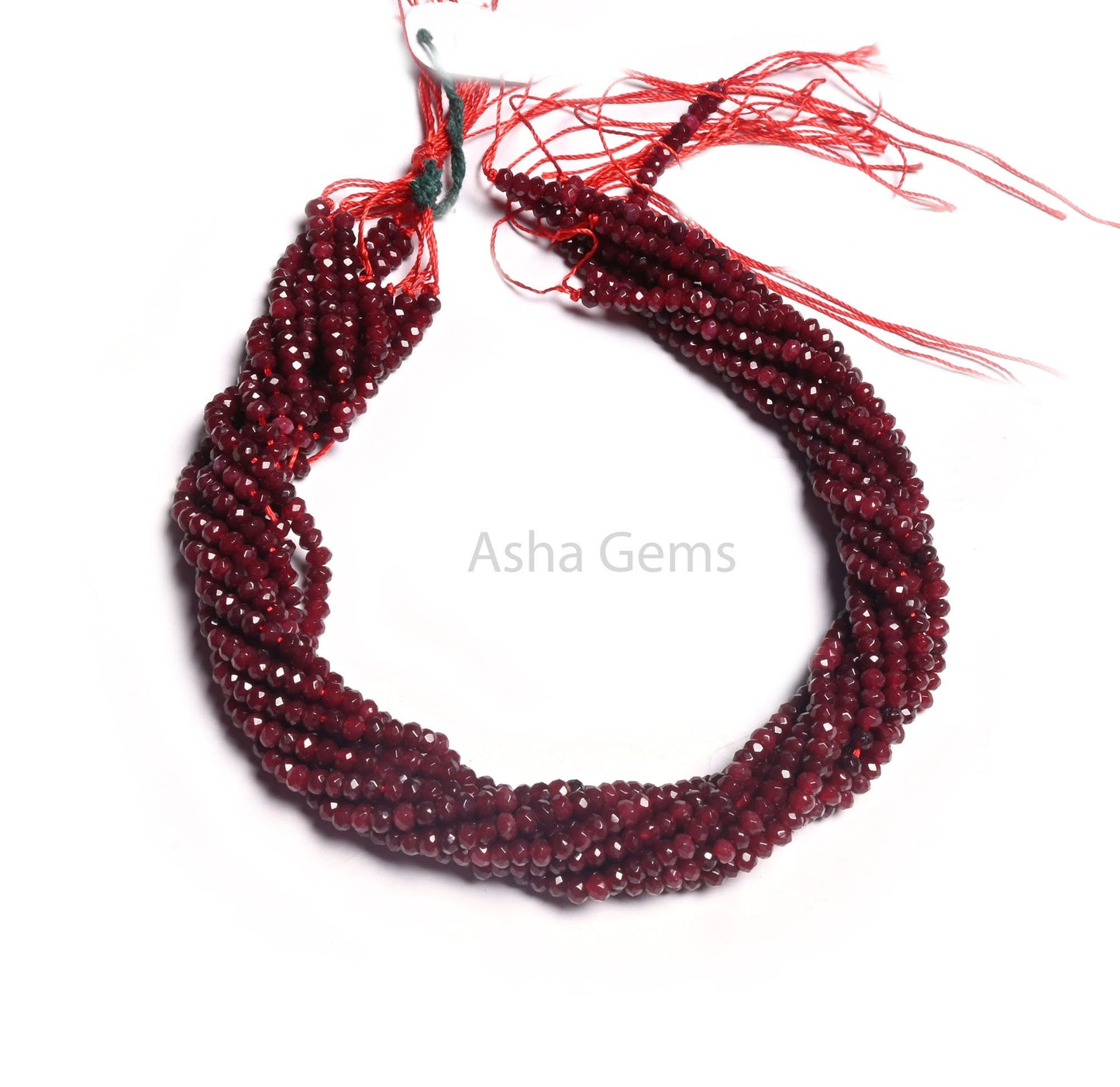 Beautiful Red Jade Quartz Faceted Gemstone Beads,4.5 mm Fine Red Jade Machine Cut Rondelle Beads, Jade Quartz Bead Jewelry Making Craft SALE