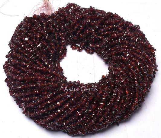 34" Strand Natural Orissa Garnet Uncut Chips Raw Beads Gemstone tiny Nuggets Smooth Beads, Fine Quality garnet Bead Uncut Chip Jewelry SALE
