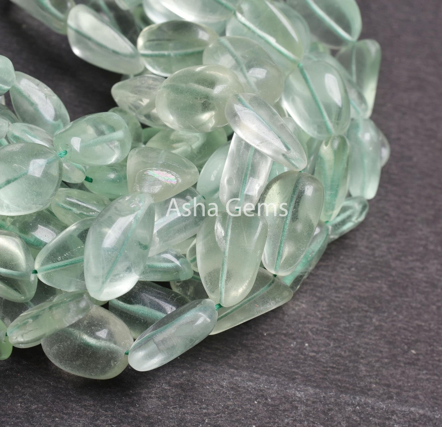 Beautiful Fluorite Smooth Nugget Gemstone Beads, Natural Green Fluorite Handmade uneven tumble Beads,8,16"Strand Fluorite Bead Jewelry Craft
