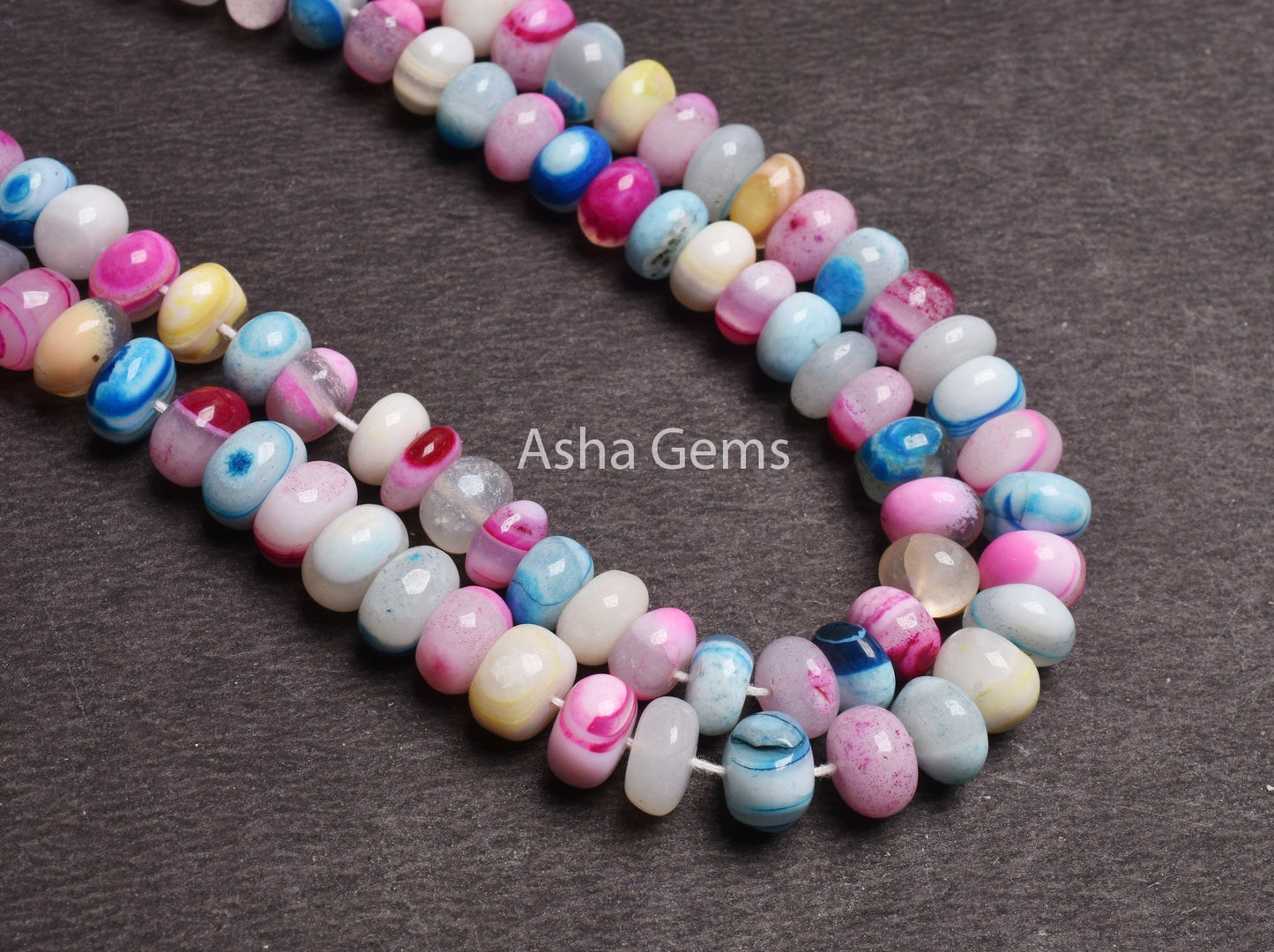 Beautiful Multi Color Opal Smooth Rondelle Shape Disco Beads, Colorful Disco Beads Opal Strand For Jewelry Making Crafts Opal Gemstone Bead