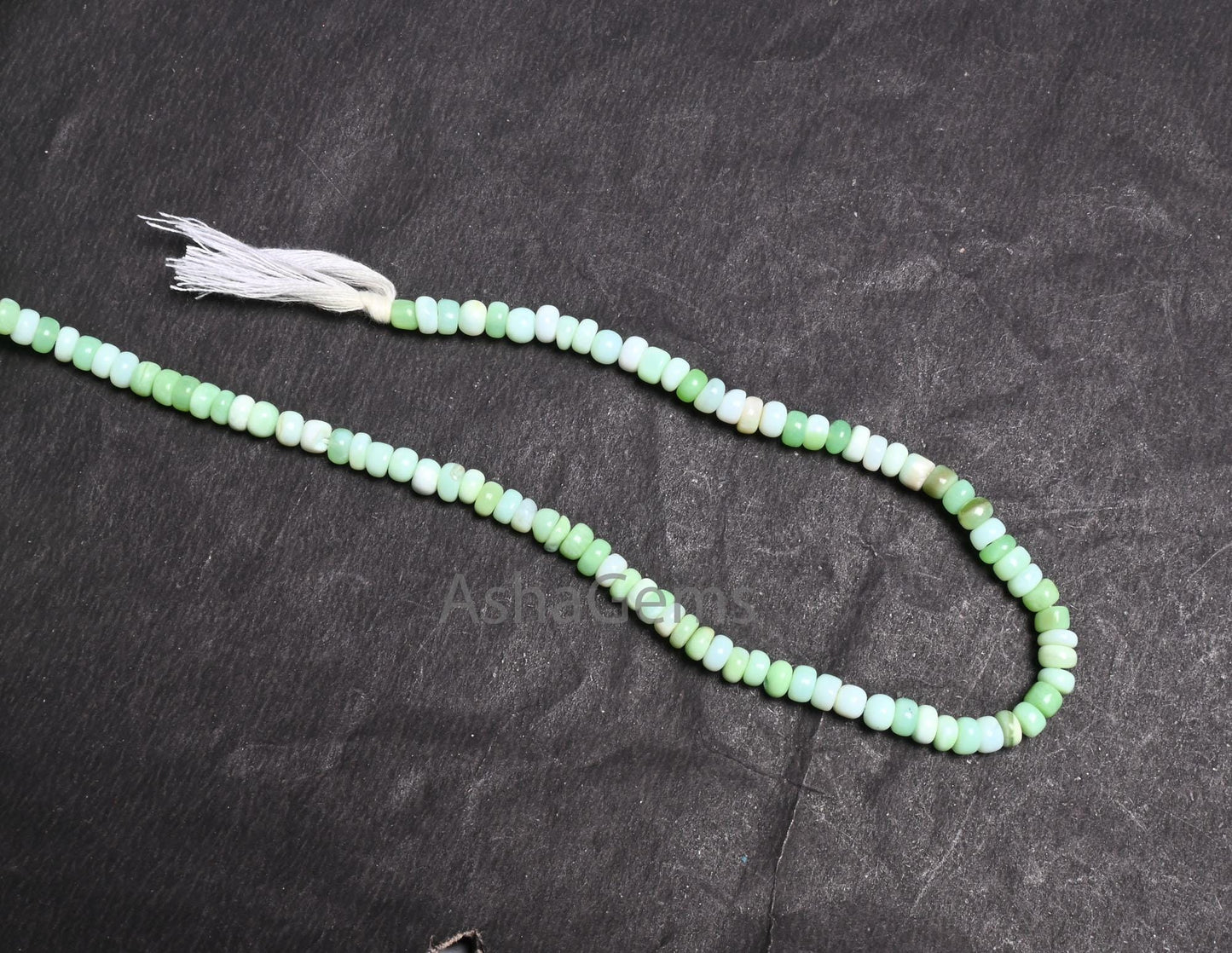Beautiful Light Mint Green Opal smooth Gemstone Loose beads, Shaded Parrot Green opal Plain Handmade Uneven Rondelle Opal Bead Jewelry Craft (AG 12328)